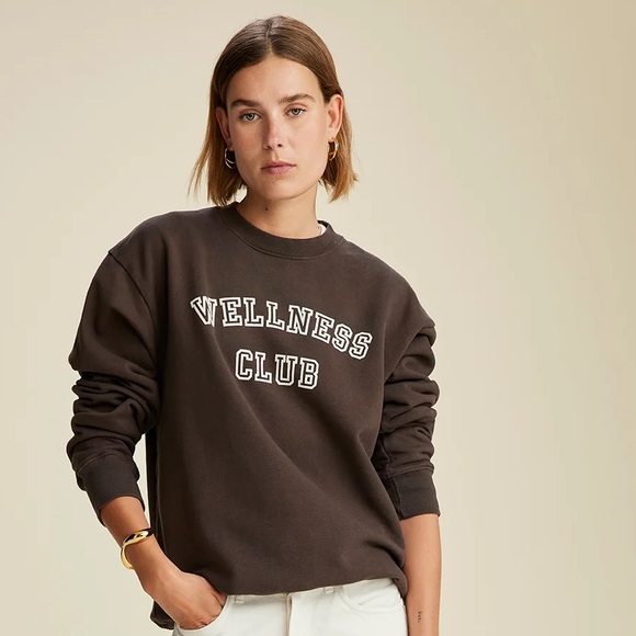 Sporty & Rich Wellness Club Flocked Crewneck - Picture 7 of 9